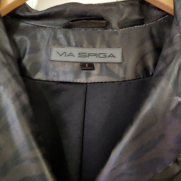 Via Spiga Zebra Print Hooded Jacket - Picture 3 of 7